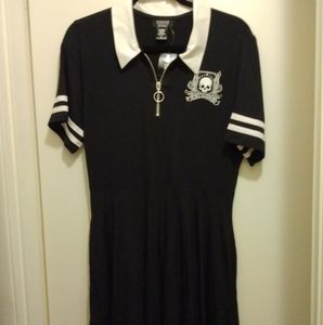 🆕 COSMIC AURA Black Skull  Dress Size L